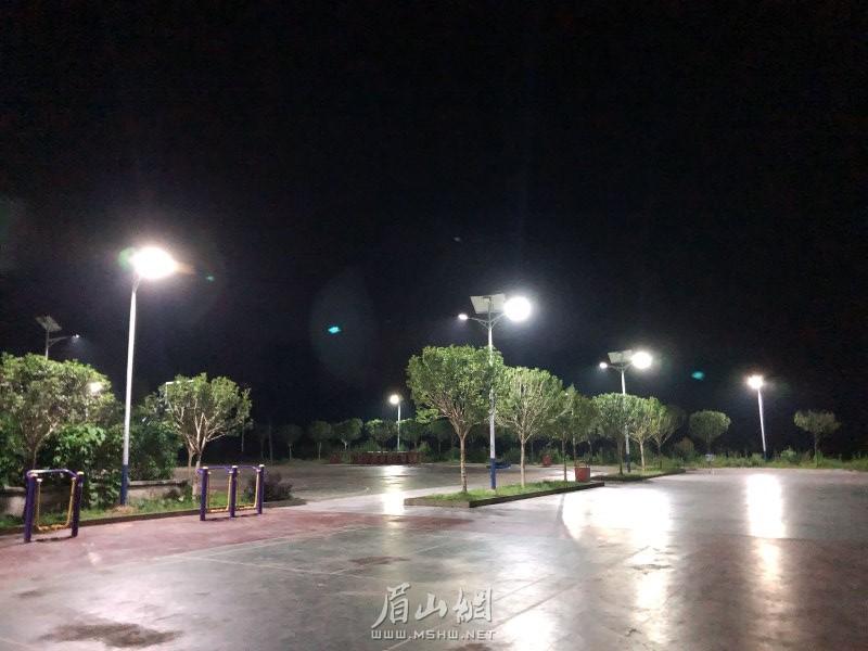 路灯不仅照亮了出行的群众,还成了灯光夜景.