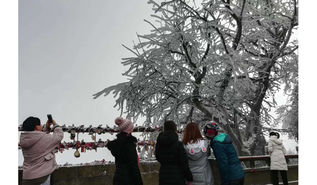 元旦假期 登山赏雪老峨山