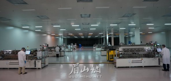 四川阿格瑞OLED新材料建设项目生产车间。
