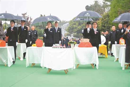 我市大力推行花葬、树葬、草坪葬等生态安葬。