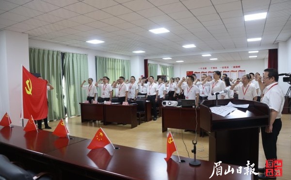  重温入党誓词。