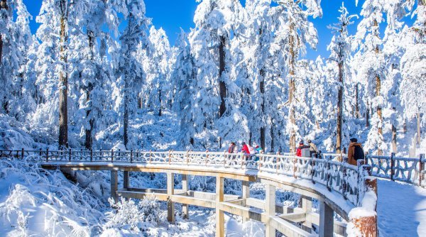 瓦屋山冰雪世界。