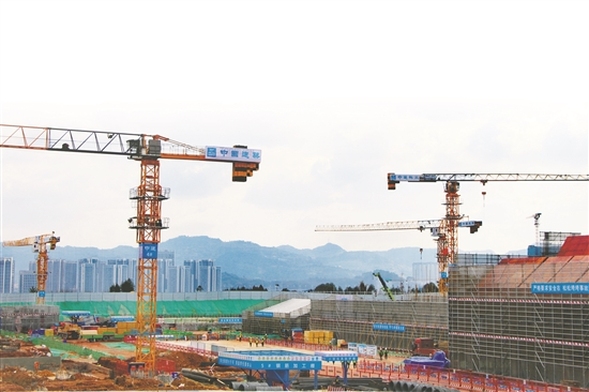 清华附中眉山天府学校（筹）项目建设现场。 眉山日报全媒体记者 熊莉 摄