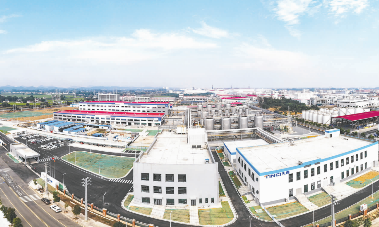 四川天赐高新材料有限公司年产30万吨电解液项目。眉山日报全媒体记者 廖波 摄